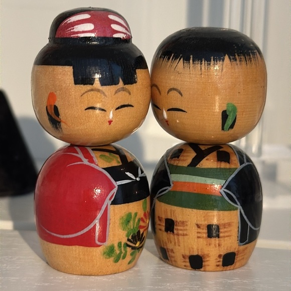 ✨VTG Kokeshi Japanese figures (man and woman) - Picture 3 of 7